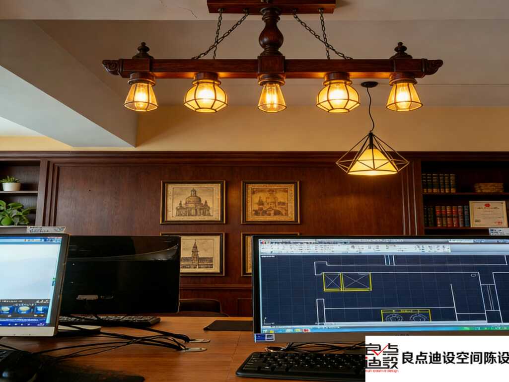 📚美式复古图书馆风办公室软装设计|把知识殿堂搬进工位，客户都夸有品味